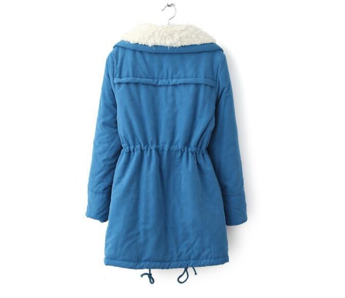 Изображение товара: Модная зимняя куртка, Женская облегающая Свободная верхняя одежда, средней длины, стеганая куртка, толстая хлопковая куртка, теплая флисовая парка, женская