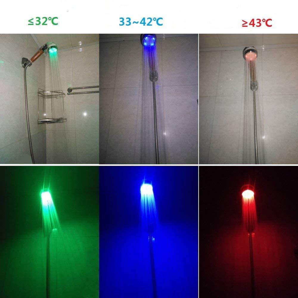 Изображение товара: Zloog светодиодный 7 цветные огни изменение насадки для душа без батареи автоматический ионный фильтр камень ливневая насадка для душа и ванной