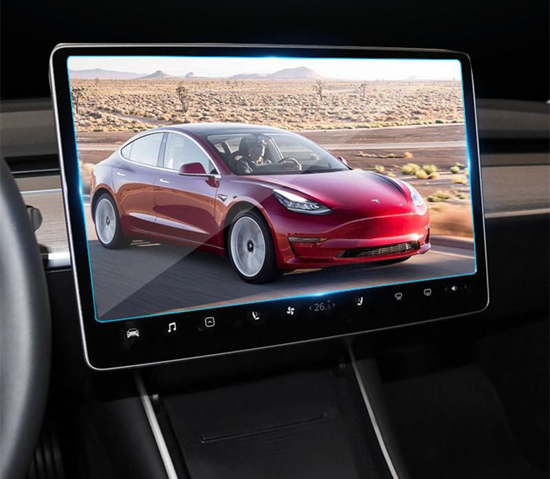 Изображение товара: Защитная пленка для Tesla Model 3, 15 дюймов, gps-навигация, наклейка на ЖК-экран, Стайлинг автомобиля