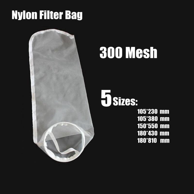 Изображение товара: 1pc 5Sizes 300Mesh Nylon Filter Bag Aquatic Animals Mesh Bag Wine Paint Coating Filtration Micron Filter Bag Anti Static Oil