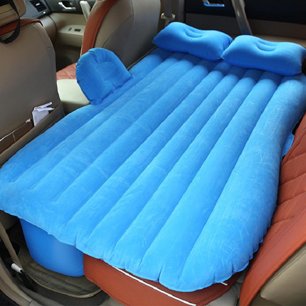 Изображение товара: Универсальный надувной автомобильный матрас для заднего сиденья, уличный туристический коврик для сна, подушка, автомобильная дорожная кровать с надувной диванной подушкой