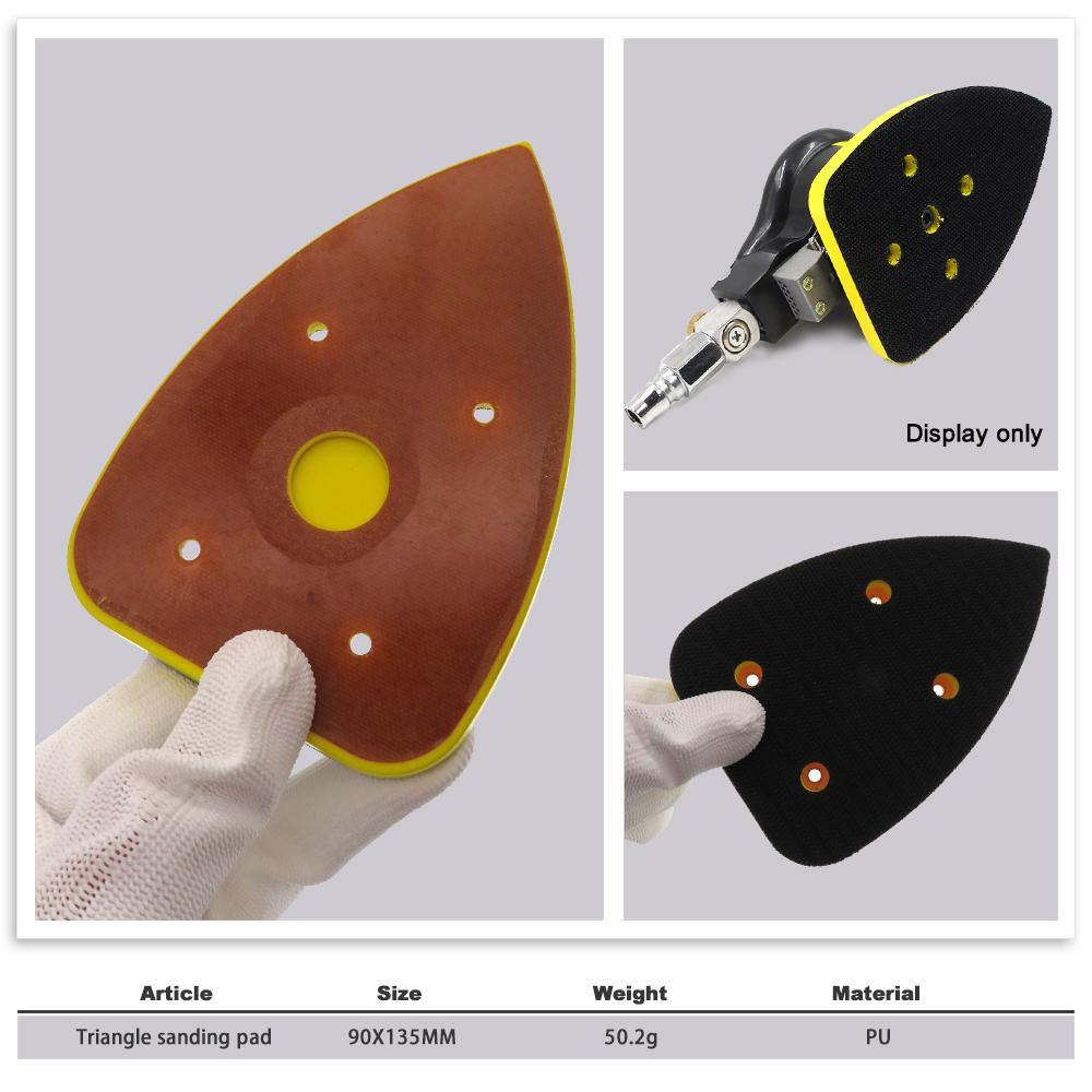 Изображение товара: 90x135 мм треугольная шлифовальная подушка, опорная пластина, крючок, петля, шлифовальный диск для шлифовального станка, полировальные абразивные инструменты, электрошлифовальный станок болгарка