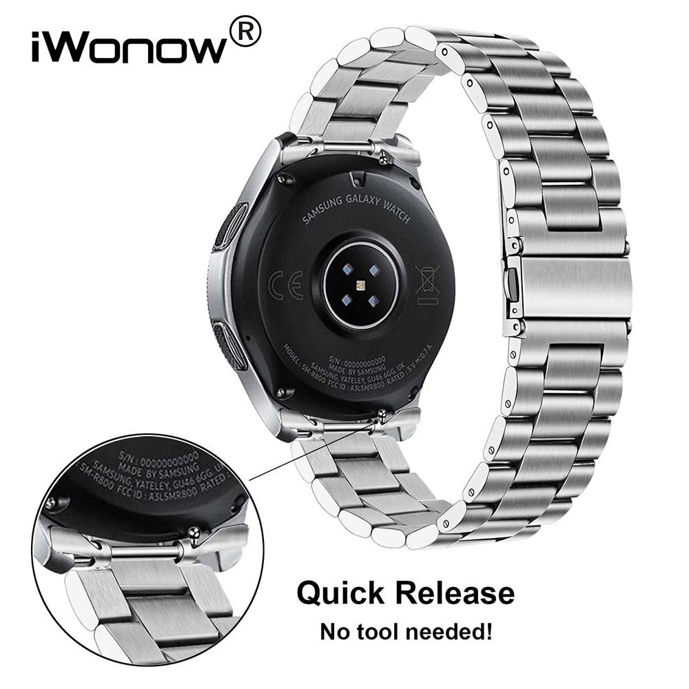 Изображение товара: Ремешок для часов из нержавеющей стали с нулевым зазором и быстросъемным ремешком 22 мм для Samsung Galaxy Watch 46 мм Gear S3 Classic Frontier