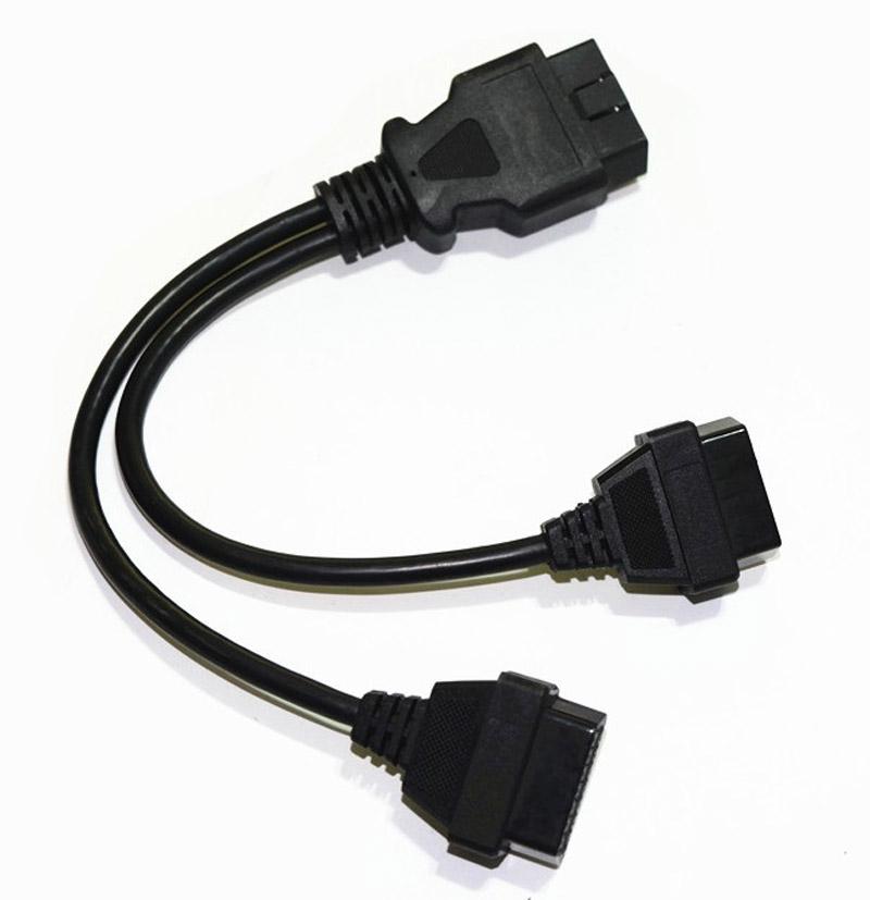 Изображение товара: 16-контактный кабель obd2 сплиттер obd 2 адаптер кабель диагностический коннектор obd ii Удлинительный кабель