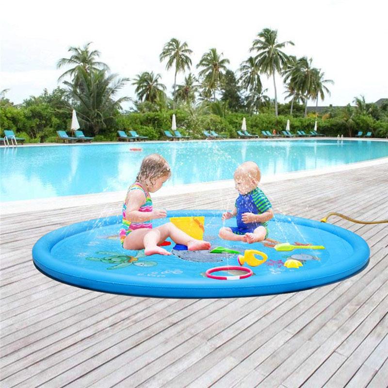 Изображение товара: 170 см Большой Летний морской надувной детский игровой коврик для игр на открытом воздухе пляжный коврик для распыления воды спринклер для газона развлекательные игрушки для малышей