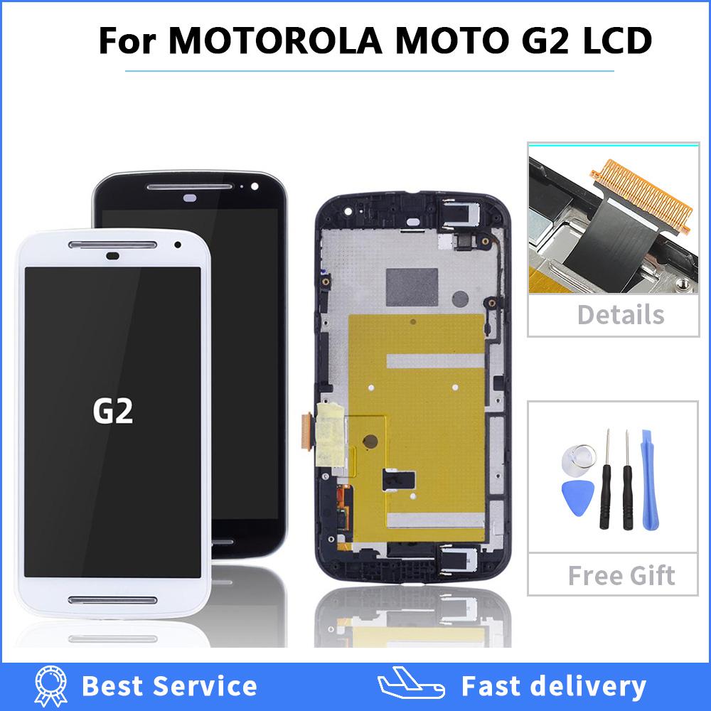 Изображение товара: ЖК-дисплей для Motorola MOTO G2 lcd XT1063 XT1064 XT1068 XT1069 дисплей сенсорный экран дигитайзер с рамкой сборка для Moto G2 Дисплей