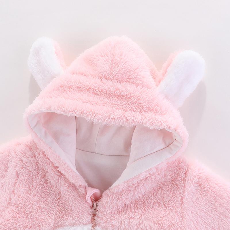 Изображение товара: Одежда для новорожденных девочек пижамы с капюшоном теплые зимние костюмы с животными Детские комбинезоны с капюшоном детские комбинезоны