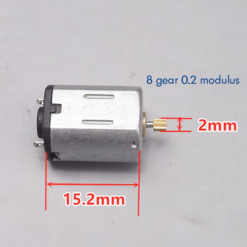 Изображение товара: Двигатель постоянного тока 3,7 в, микро-мотор N20, положительный и отрицательный маленький мотор для DIY модели 13000 об/мин, модуль 8-Gear 0,2, вал редуктора диаметром 2 мм