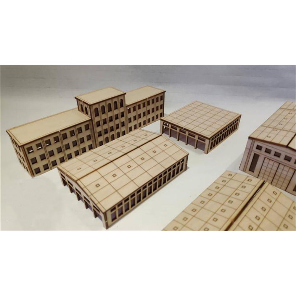 Изображение товара: 5 шт. 1/350 заводскими строениями комплект военный корабль гавани сцена DIY деревянные модели сборки, для детей возрастом от 12 до +