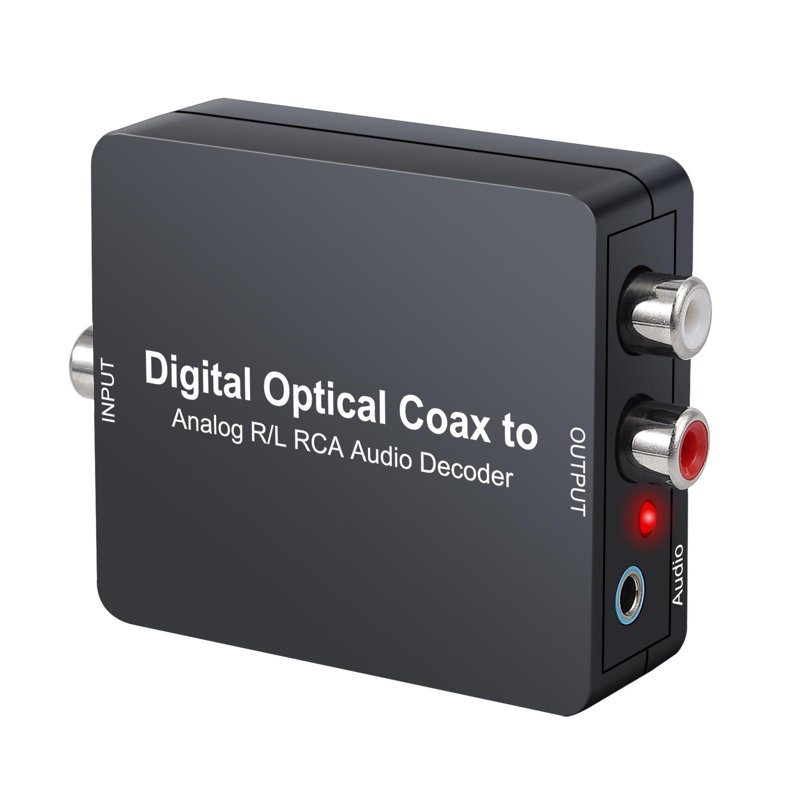 Изображение товара: Цифровой оптический коаксиальный/аналоговый R/L RCA 3,5 мм аудиодекодер PROZOR, цифровой преобразователь цифрового аудио ЦАП DTS, PCM