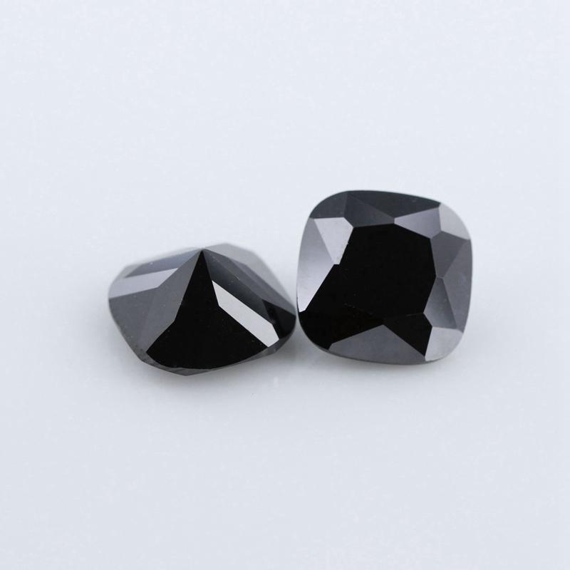 Изображение товара: Черный цвет подушки вырезать форма принцесса вырезать свободные стеклянные бусины искусственные камни для ювелирных изделий Размер 3x3 ~ 10x10mm