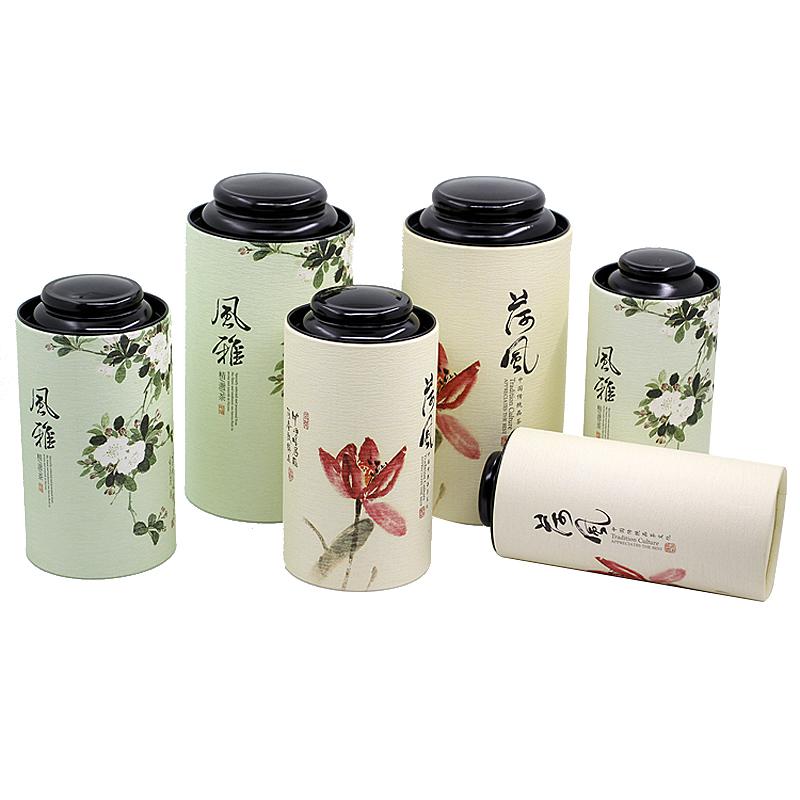Изображение товара: Упаковочная бумажная коробка Xin Jia Yi, Круглая Подарочная бумажная коробка с цветочным узором, металлическая крышка, подарочные круглые банки, бумажные коробки
