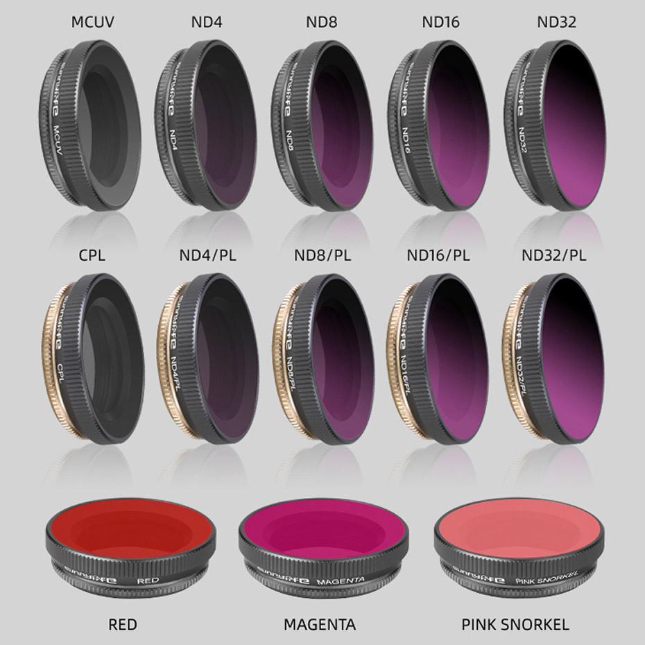 Изображение товара: Набор фильтров для экшн-объективов Osmo, УФ-фильтр для дайвинга, красный, маджента, розовый, аксессуары для спортивной экшн-камеры DJI osmo