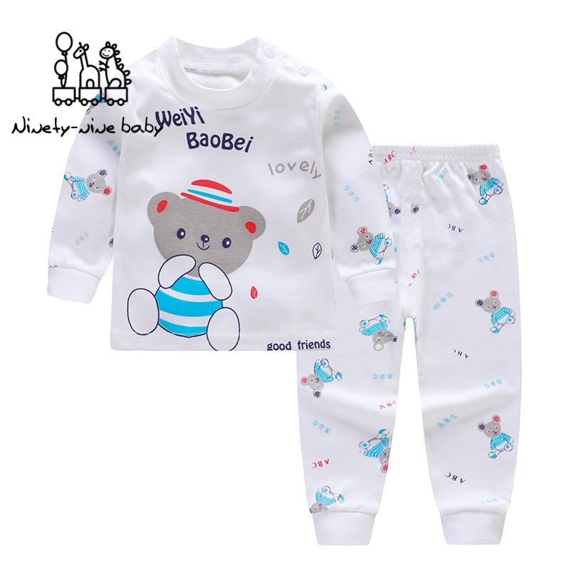 Изображение товара: Детские пижамы shein, детские пижамы для мальчиков и девочек с мультяшными животными, хлопковая одежда для сна