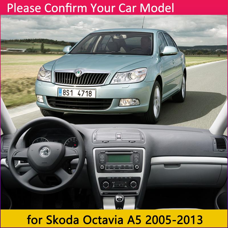 Изображение товара: Для Skoda Octavia 2 A5 MK2 1Z 2005 ~ 2013 Противоскользящий коврик, коврик на приборную панель Зонт коврик для панели автомобильные аксессуары 2007 2011 2012