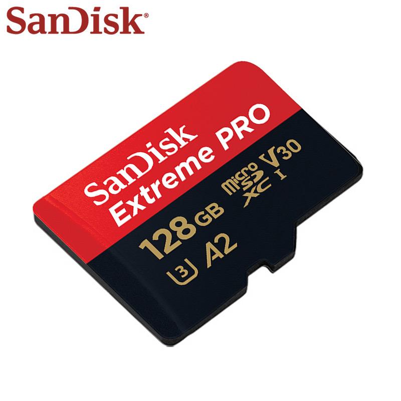Изображение товара: Карта Micro SD Sandisk Extreme Pro, карта памяти TF до 170 Мб/с, A2, V30, U3, 64 ГБ, 128 ГБ, с переходником на SD