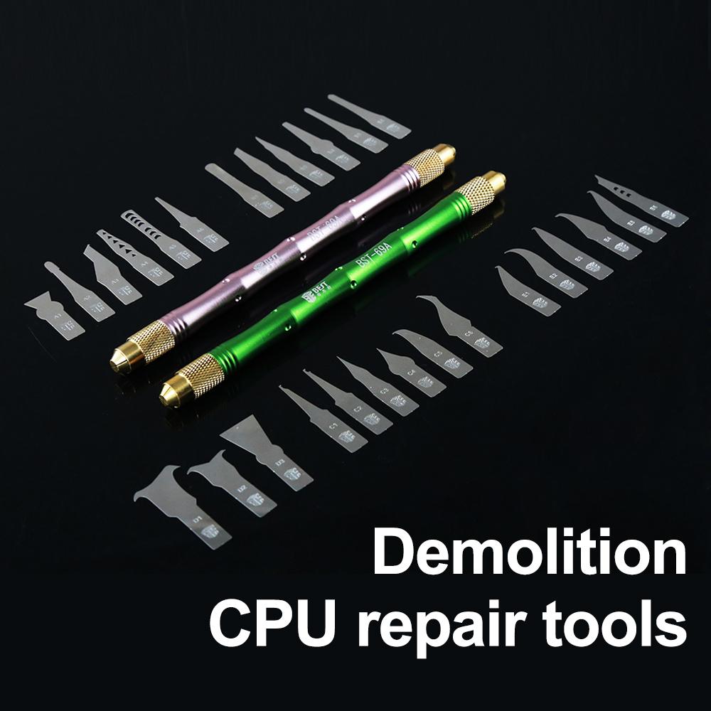 Изображение товара: Набор ножей 27 в 1 для ремонта процессора iPhone, чипа NAND, чипа IC, удаления клея, для ремонта и разборки тонких лезвий, инструменты для ремонта «сделай сам»