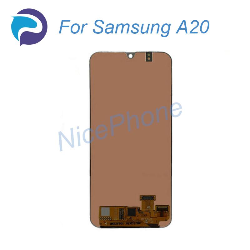 Изображение товара: ЖК-дисплей для Samsung A20, сенсорный экран с дигитайзером в сборе, замена 6,4 дюйма SM-A205F/FN/GN/YN/G/W/U/S/DL/U1 для Samsung A20 LCD