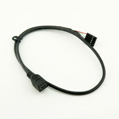 Изображение товара: 1 шт мини USB 5-контактное гнездо для Dupont 5Pin клемма женского типа PCB адаптер материнской платы кабель 50 см