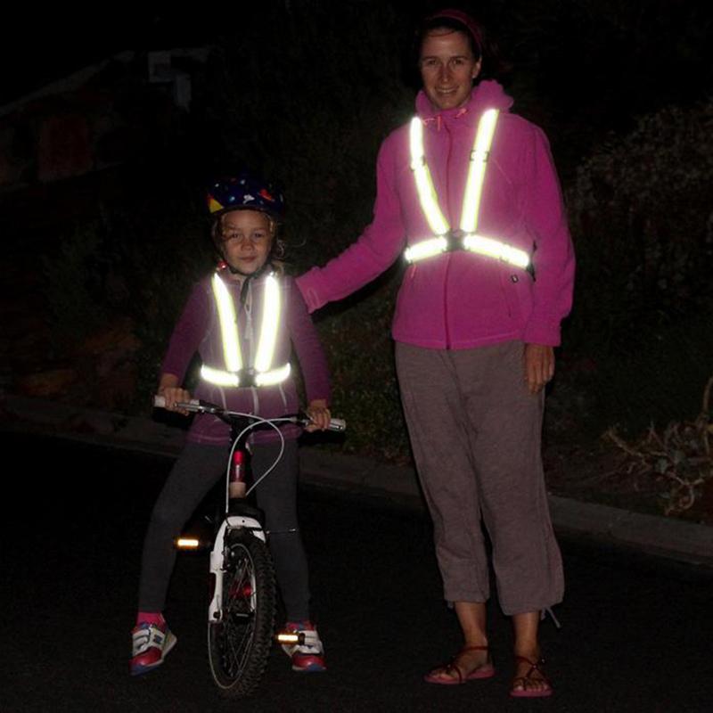 Изображение товара: 2020 светоотражающий велосипедный жилет без рукавов для ночного бега защита для езды на открытом воздухе регулируемый размер C & #214