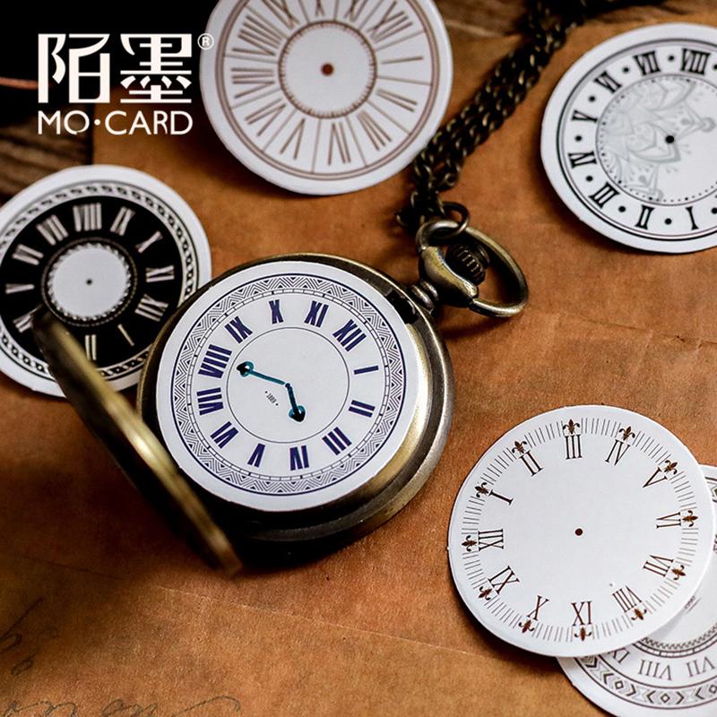 Изображение товара: 46 шт./компл. наклейки на часы в винтажном стиле, клейкие наклейки, дневник в стиле Скрапбукинг, наклейки на часы