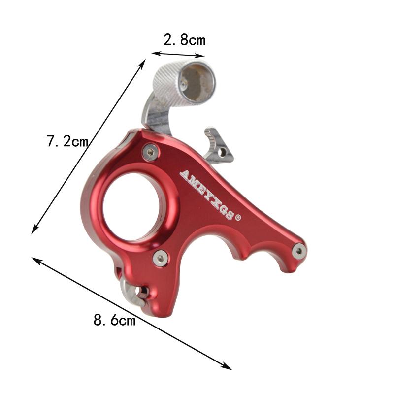 Изображение товара: 1 шт. приспособления для стрельбы из лука, 3 пальца, рукоятка, штангенциркуль, триггер для лука, аксессуары для охоты на открытом воздухе