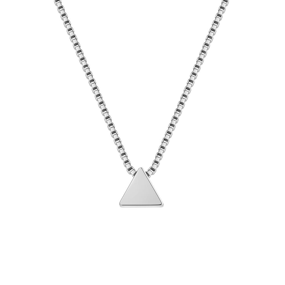 Изображение товара: Оптовая продажа, подвеска серебряного цвета, женское ожерелье, ювелирные изделия, женская модная Милая цепочка, модель JSHLN055