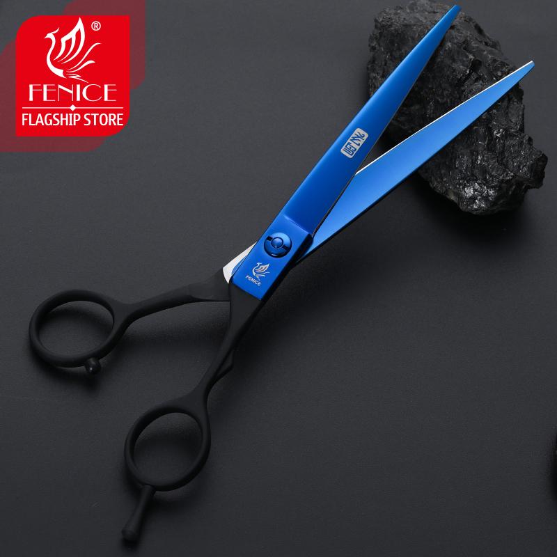 Изображение товара: Профессиональные ножницы для груминга собак Fenice, 7 дюймов, японские ножницы 440C для собак, ножницы для стрижки и прямых волос