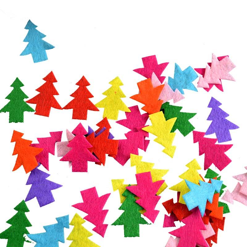 Изображение товара: Войлок Рождественская елка большой/маленький конфетти Аппликации Ремесло Декор с помощью открыток украшения для свадебного стола
