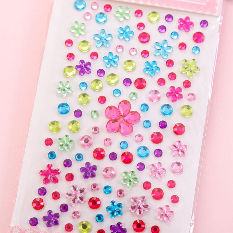 Изображение товара: Самоклеящиеся наклейки в форме цветка, бусины для скрапбукинга, 1 лист