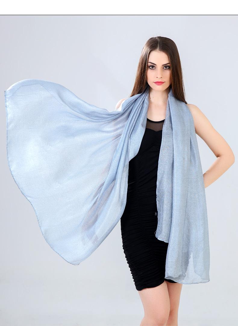 Изображение товара: Новый Для женщин однотонное хлопковое белье жемчужный блеск шарф-шаль больших размеров кашне мусульманский хиджаб зимние Обёрточная бумага шрам накидка от солнца