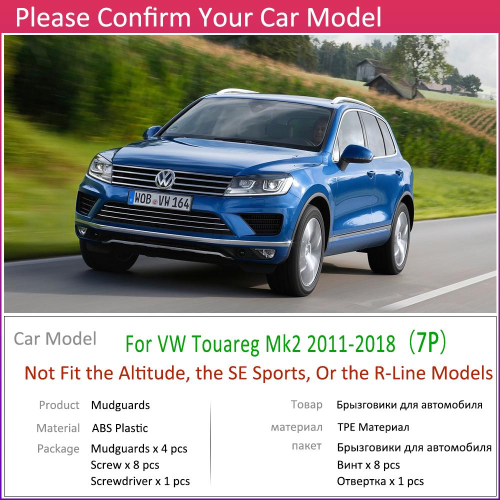 Изображение товара: Для Volkswagen VW MK2 7P Touareg 2011 ~ 2018 автомобиля брызговик Fender брызговик клапаном аксессуары для брызговиков 2012 2013 2014 2015 2016 2017