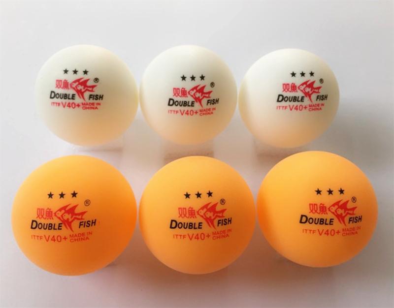 Изображение товара: 60 мячей/120 мячей, двойной рыбный мячик для настольного тенниса, оранжевый, V40 + 3-звездочный, без коробки, пластиковый мяч из АБС-пластика для пинг-понга
