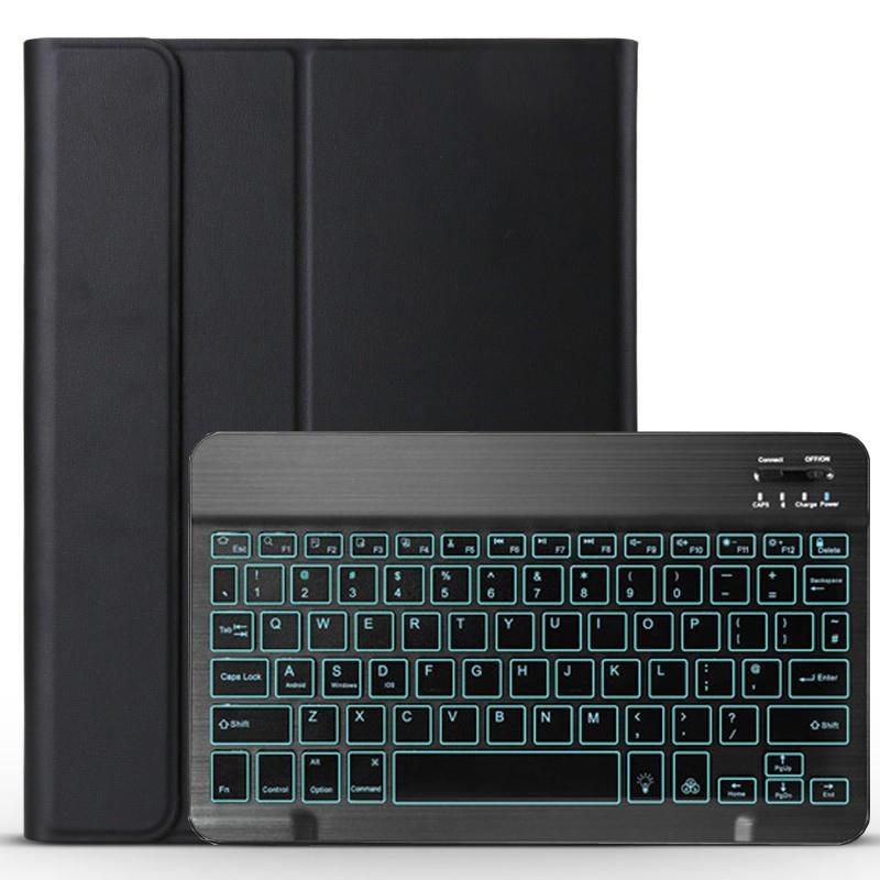 Изображение товара: Чехол-книжка из искусственной кожи с функцией подсветки телефона, съемный чехол для клавиатуры для планшета Huawei Mediapad T5 10,1 дюйма + стилус