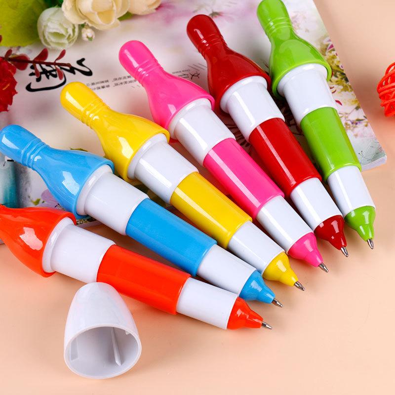 Изображение товара: 50 шт. кавайные шариковые ручки, креативный удлинитель, шариковая ручка для боулинга для школы, офисные принадлежности, милые канцелярские подарки для детей