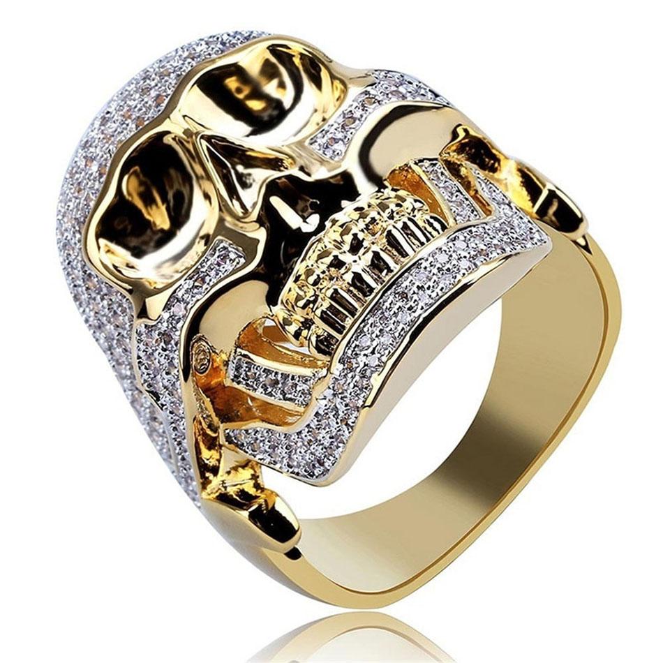 Изображение товара: Модное байкерское кольцо Liumo из металлического сплава в стиле хип-хоп с кристаллами, сердцем и глазами, Lr1042
