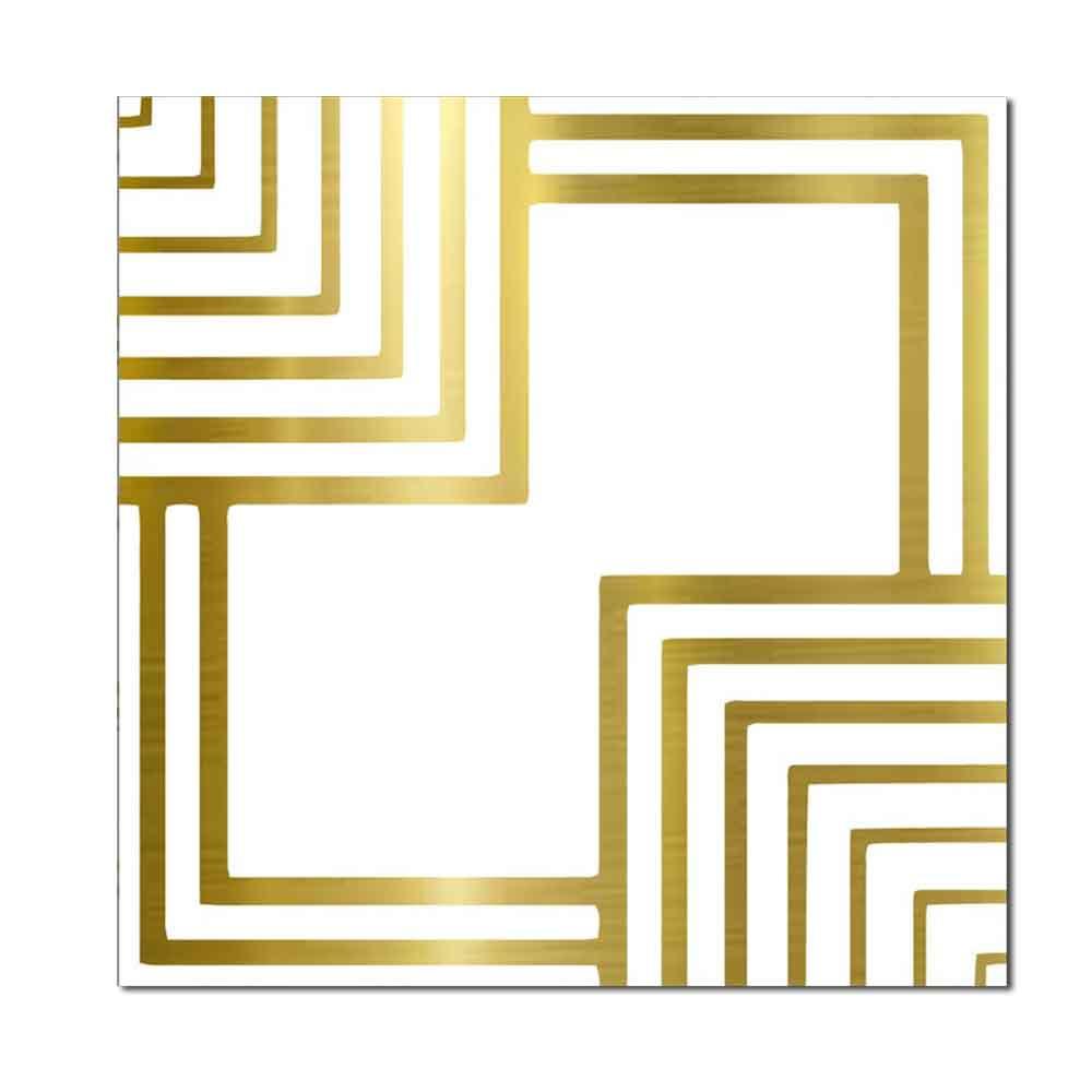 Изображение товара: Металлическая текстура золотая линия геометрический узор наклейки для плитки наклейки для талии для ванной водостойкие износостойкие наклейки для пола