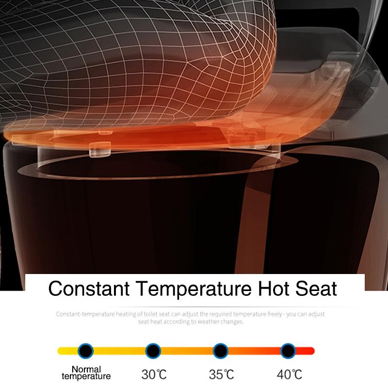 Изображение товара: FOHEEL черное, золотое, серебряное сиденье для унитаза, умное сиденье для унитаза со светодиодным дисплеем