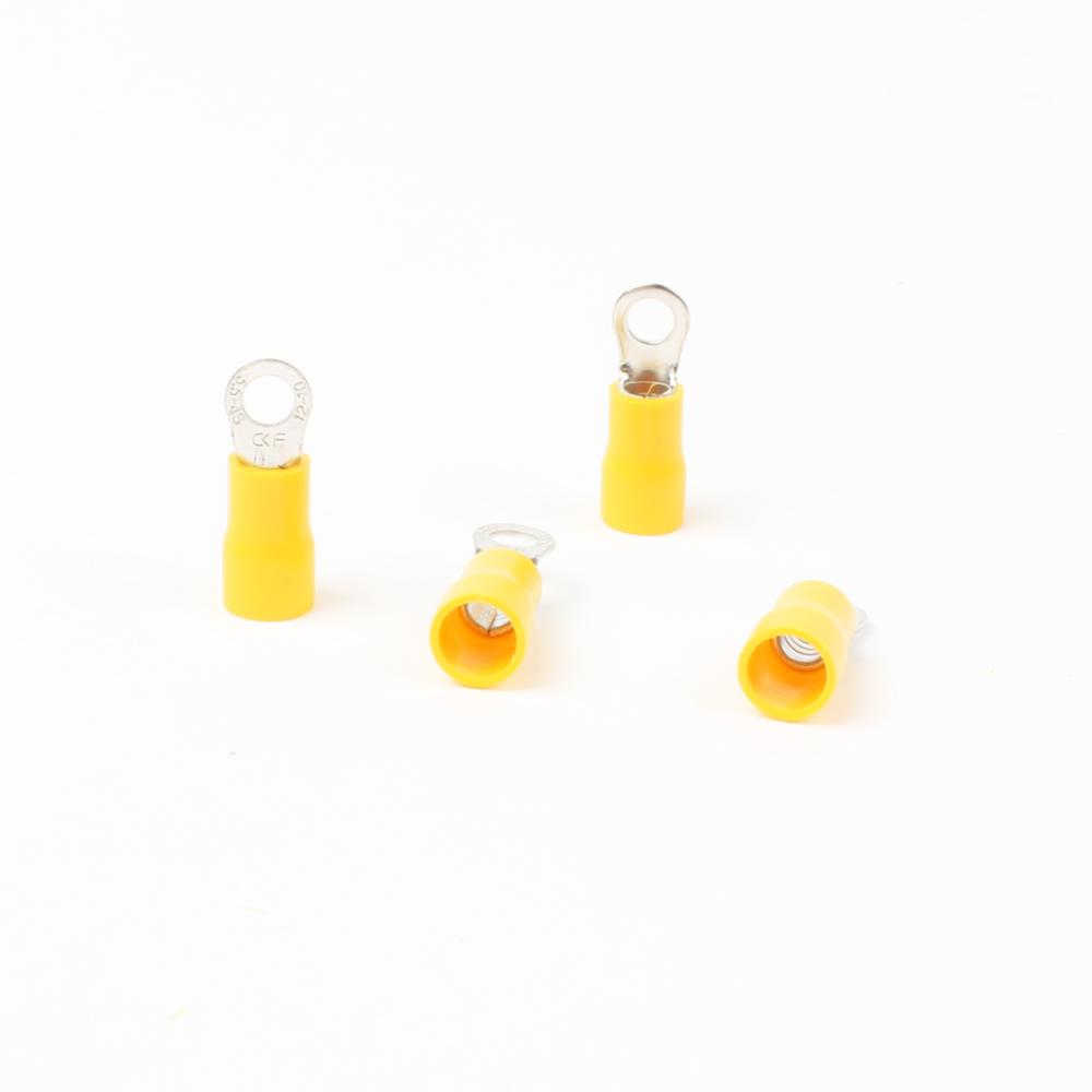 Изображение товара: Желтое кольцо, Изолированная клемма, 100 дюйма, обжимная Клемма кабеля, 4-6 мм2, соединитель кабеля, фоторазъем