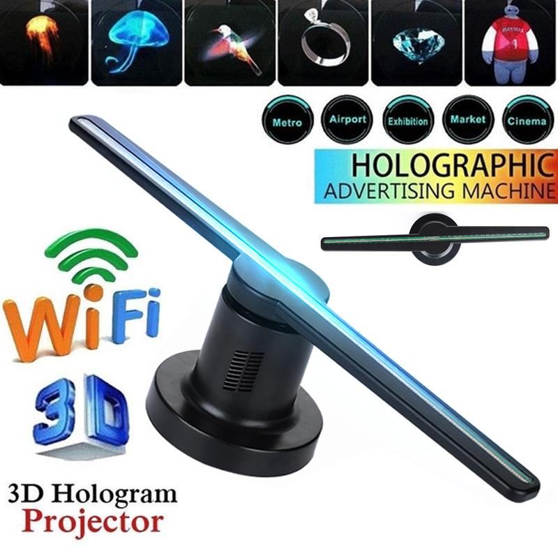 Изображение товара: 3D голограмма проектор вентилятор Wifi голографический Забавный магазин знаки для светодиодного дропшиппинга