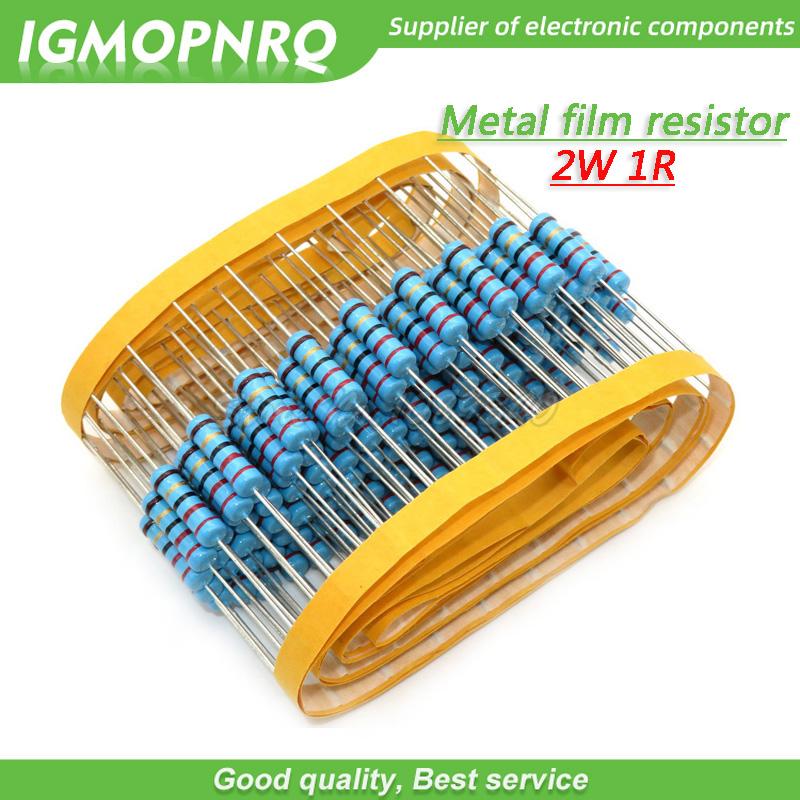 Изображение товара: 20 шт. 1 Ом 2 Вт 1R металлический пленочный резистор 2 Вт Сопротивление IGMOPNRQ