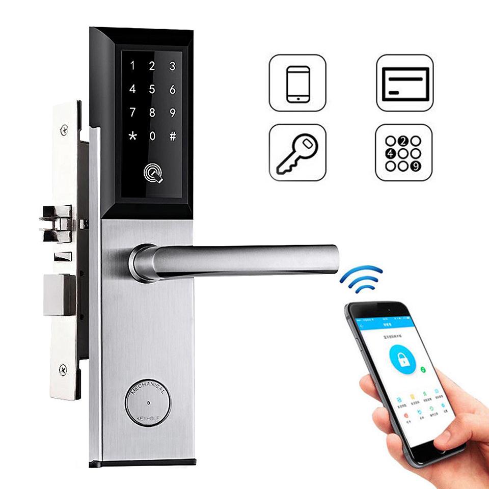 Изображение товара: Электронный цифровой дверной замок TTLock, управление через Bluetooth, RFID-карта, бесключевой доступ, Умный Замок YOHEEN