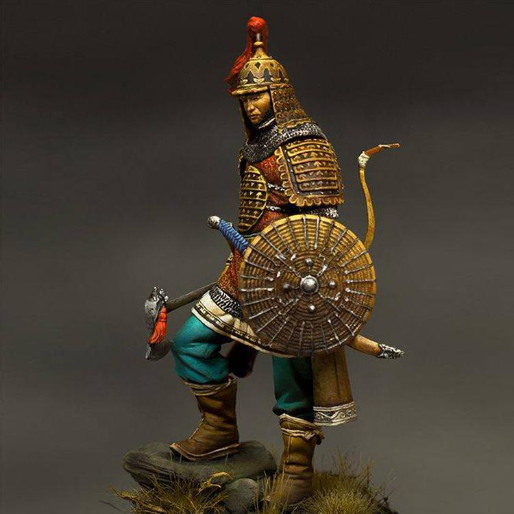 Изображение товара: 1/24 монгольский воин, модель из смолы GK, несобранный и Неокрашенный набор