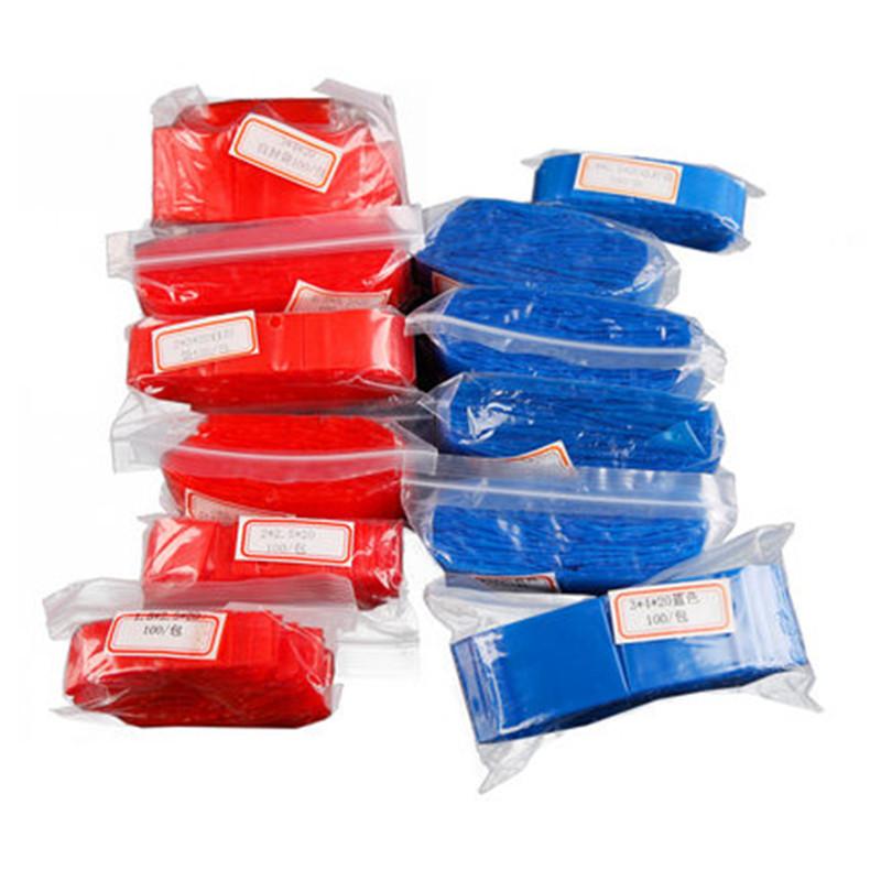 Изображение товара: 20 проводов, 100 шт., цветные синие и красные сумки на молнии, сумка для ювелирных изделий, маленькие утолщенные карманы, герметичные сумки, аксессуары, сумка для ювелирных изделий