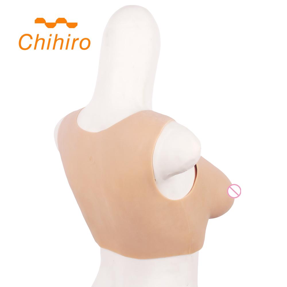 Изображение товара: Силиконовые формы для груди с-образной чашкой, низкий круглый воротник, увеличитель для большой груди, реластическая поддельная женская модель, имитация