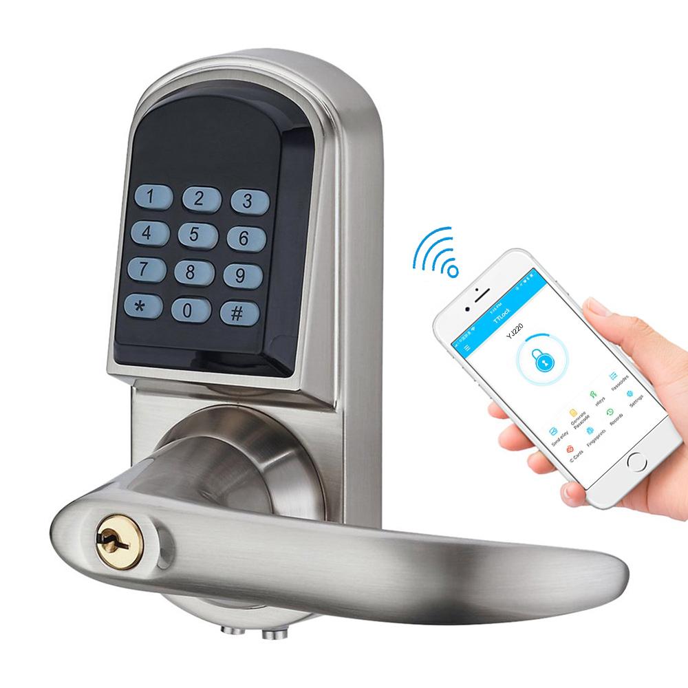 Изображение товара: Умный дверной замок Bluetooth keypard, электронные цифровые замки с дистанционным управлением через приложение TTlock