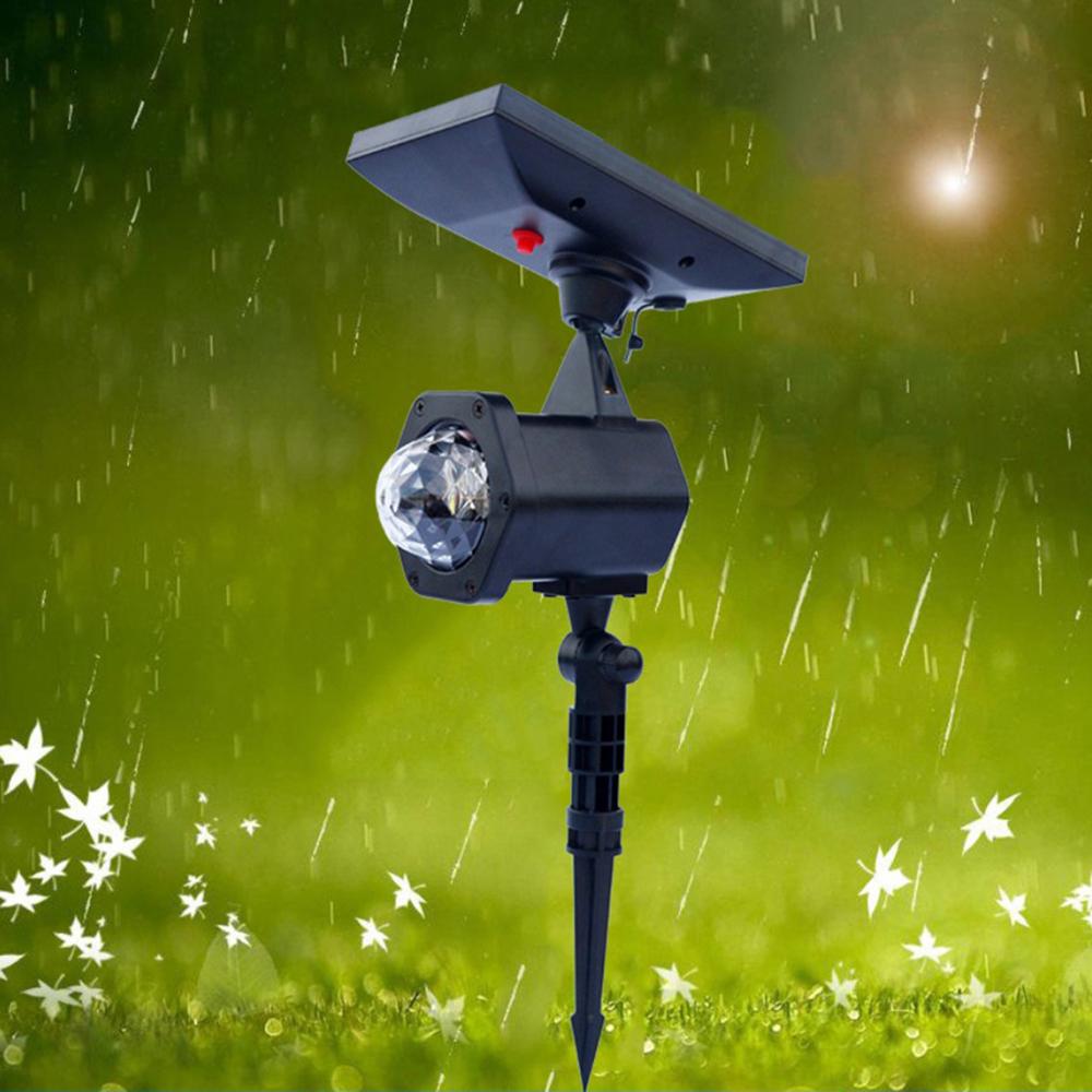 Изображение товара: Солнечная приведенная в действие вращающийся кристалл магический шар Светодиодные сценические лампы USB зарядка вечерние светильник уличный светодиодный светильник садовый диско лазерный проектор светильник