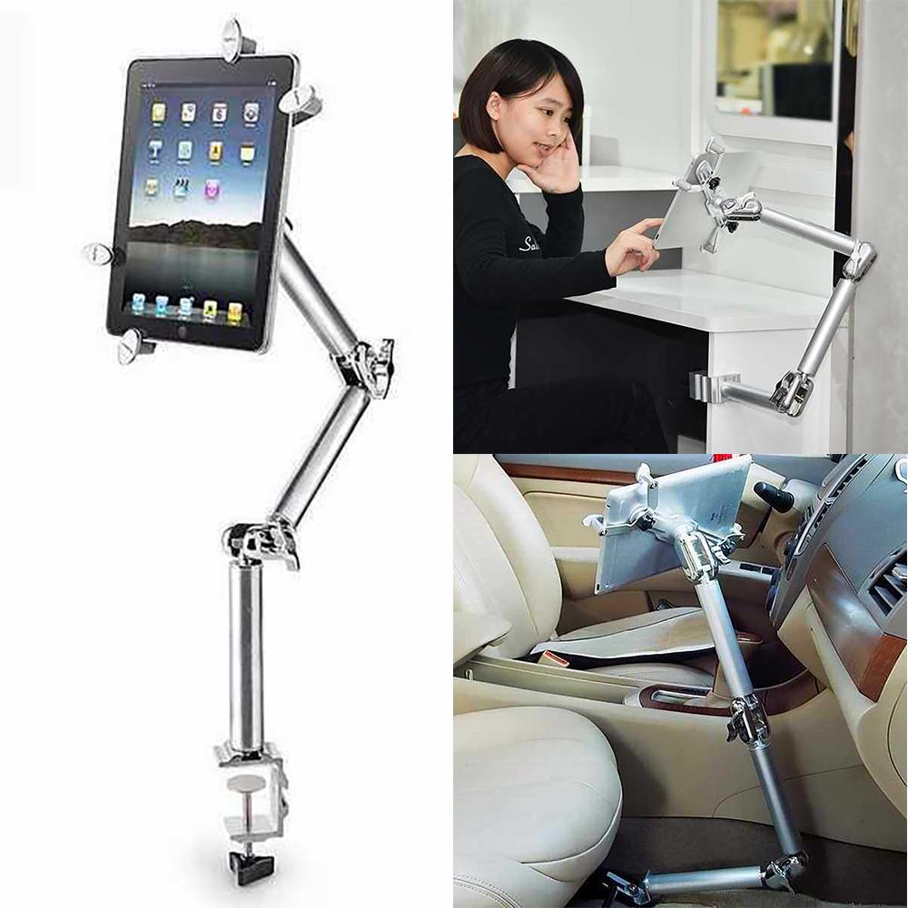 Изображение товара: Автомобильный держатель для планшета, складной, многофункциональный, алюминиевый, с поворотом на 360 градусов, крепление на кровать, для iPad Air Mini 7-11