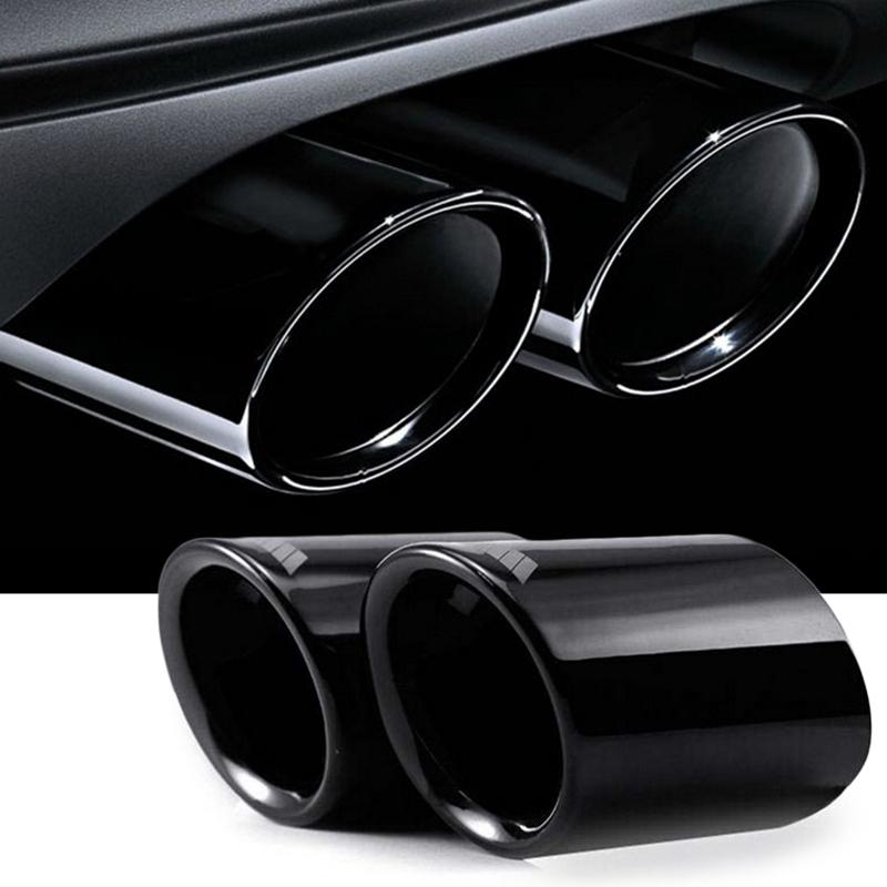 Изображение товара: 1 Pair Titanium Black Tail Tip End Pipe Exhaust Rear Muffler For BMW 2006 2007 2008 2009 2010 E90 E92 325 Kit Car Accessories