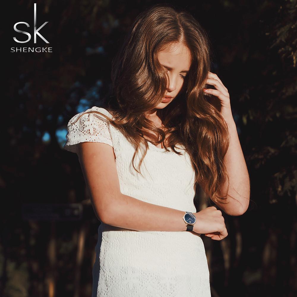 Изображение товара: Часы наручные SK женские кварцевые, люксовые модные простые, со стразами